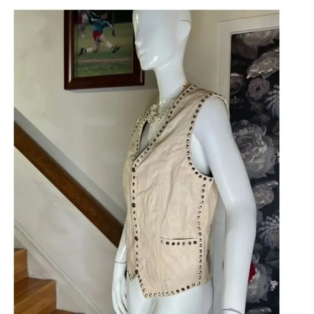 Free People Rock N Roll Leather Vest